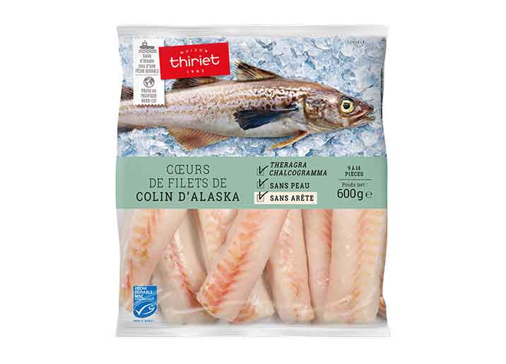 Cœurs de filets de colin d'Alaska