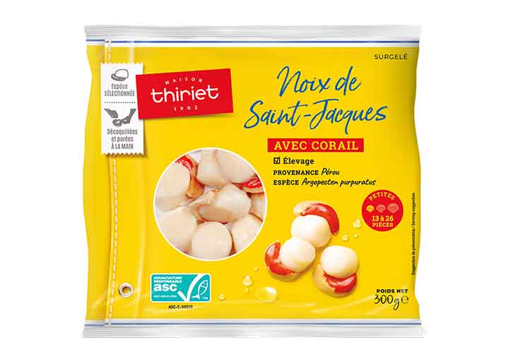 Noix de St-Jacques avec corail