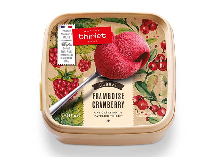 Sorbet Plein Fruit Framboise - Cranberry