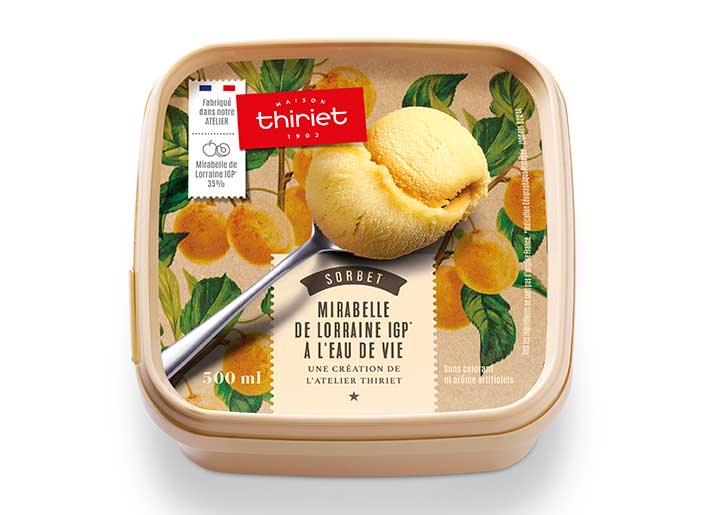 Sorbet Mirabelle de Lorraine IGP* à l'eau de vie