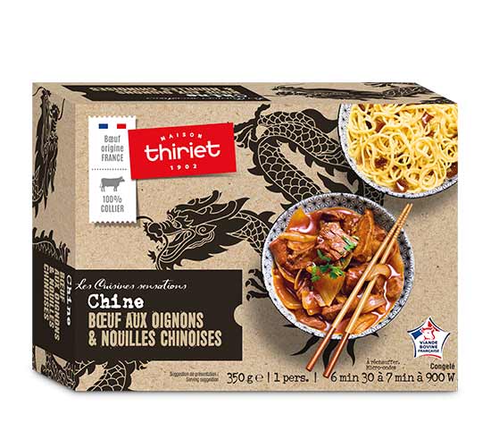 Boeuf aux oignons et nouilles chinoises