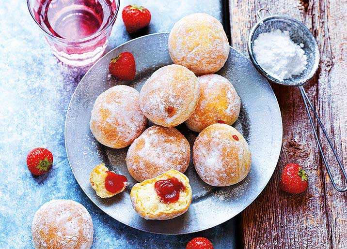 8 Mini beignets fourrés fraise