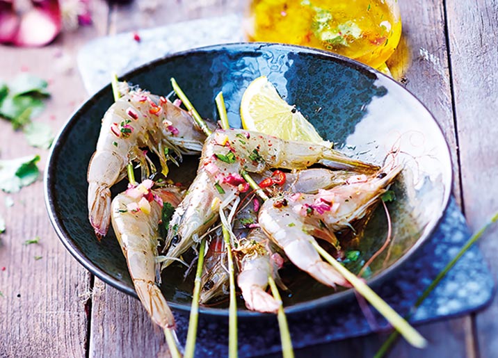 Crevettes entières crues Biologiques