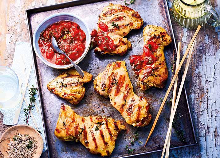 Hauts de cuisse de poulet désossés marinés