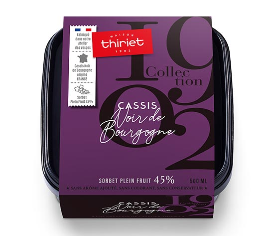 Sorbet Plein Fruit Cassis Noir de Bourgogne Collection 1902