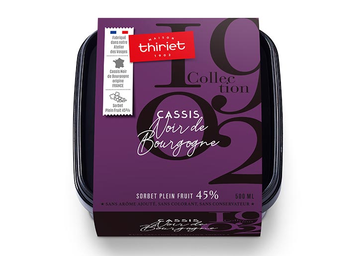 Sorbet Plein Fruit Cassis Noir de Bourgogne Collection 1902