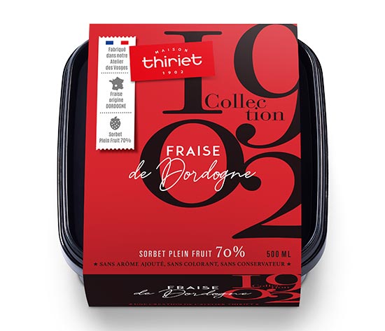 Sorbet Plein Fruit Fraise de Dordogne Collection 1902