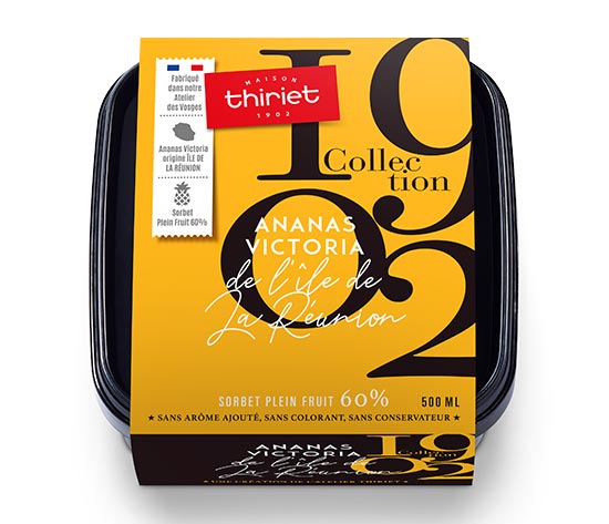 Sorbet Plein Fruit Ananas Ile de la Réunion Collection 1902