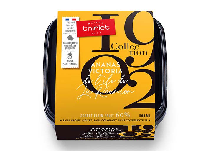Sorbet Plein Fruit Ananas Ile de la Réunion Collection 1902