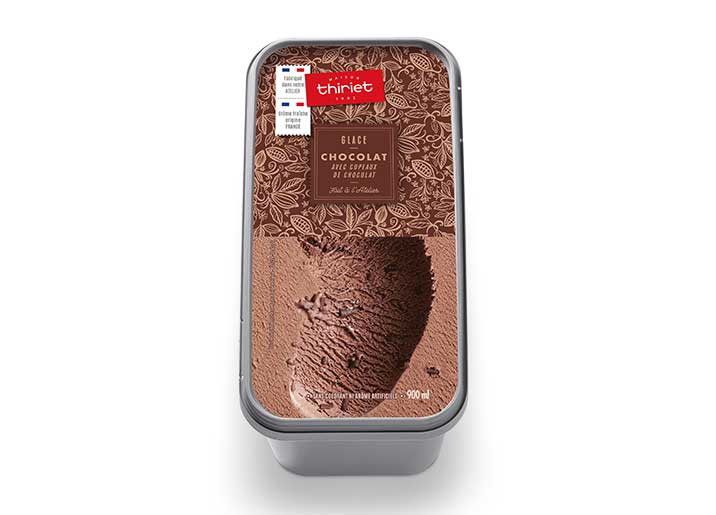 Glace chocolat avec copeaux de chocolat