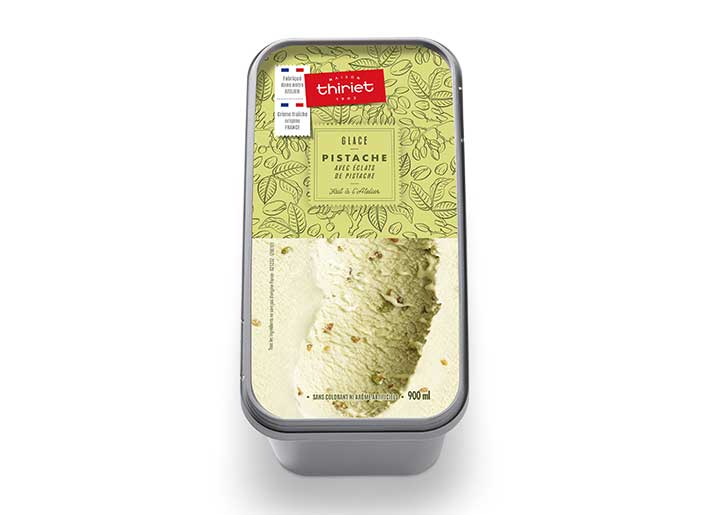 Glace pistache avec éclats de pistache