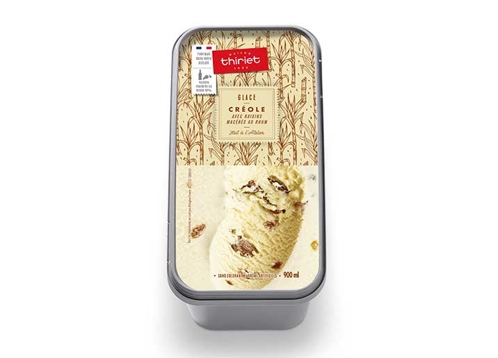 Glace créole avec raisins macérés au rhum