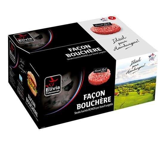 24 steaks hachés façon bouchère pur boeuf 15% MG