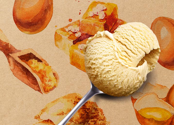 Crème glacée façon crème brûlée