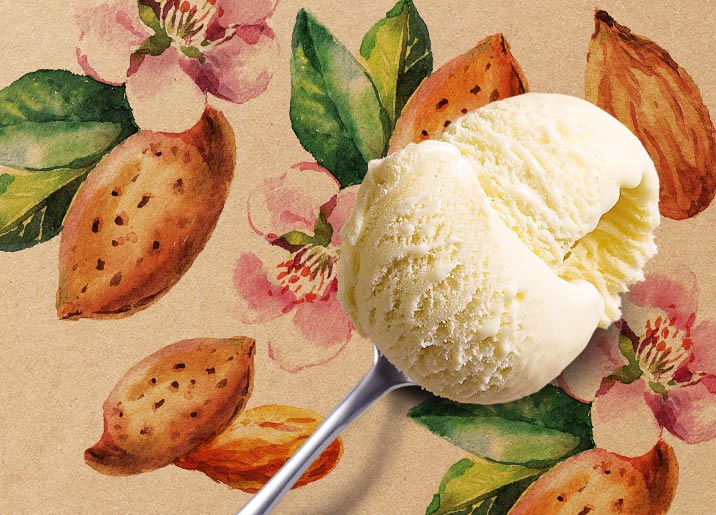 Crème glacée au lait d'amande