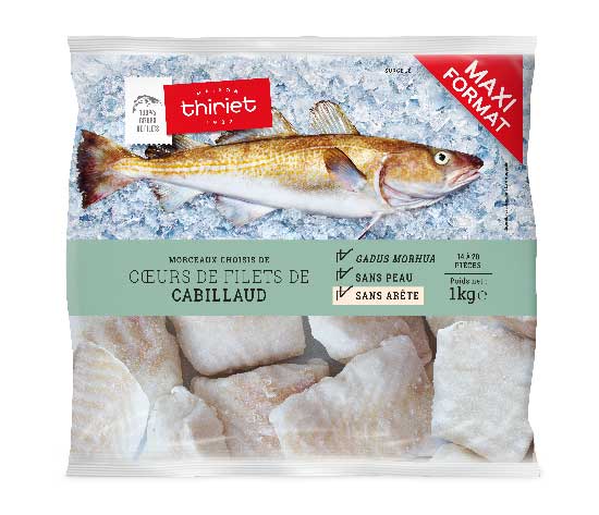 Morceaux choisis de cœurs de filets de cabillaud