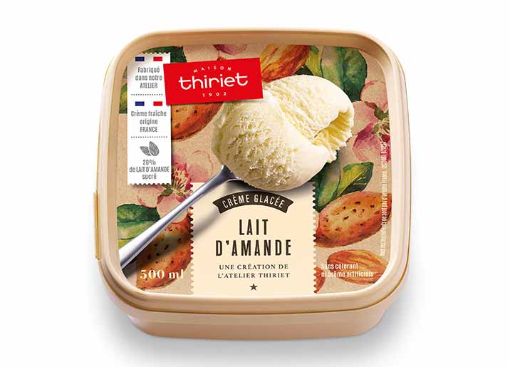 Crème glacée au lait d'amande