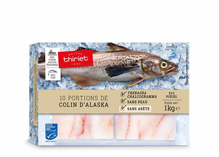 10 Portions de colin d'Alaska