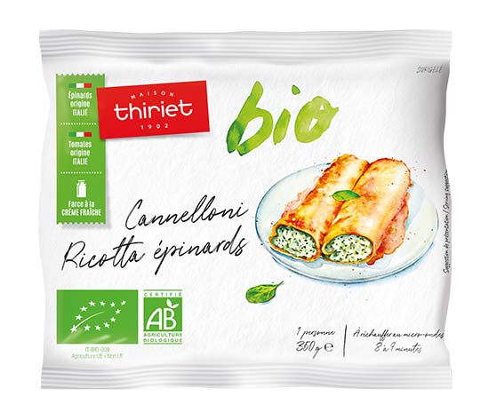 Cannelloni ricotta épinards biologiques