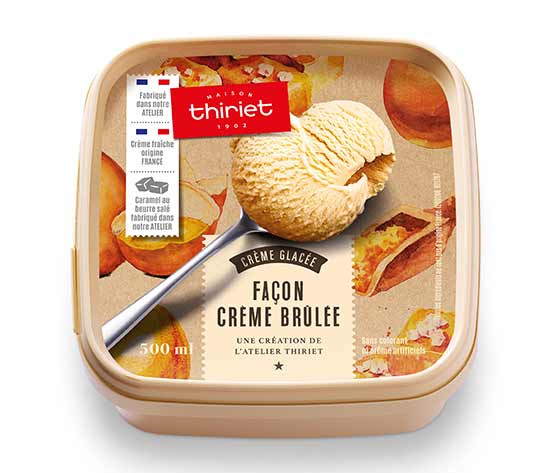 Crème glacée façon crème brûlée