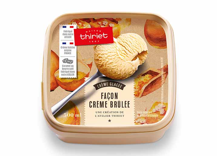 Crème glacée façon crème brûlée