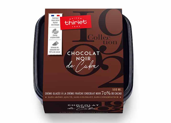 Crème glacée Chocolat Noir de Cuba 70% cacao