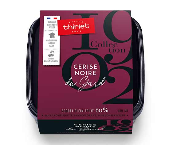 Sorbet Plein Fruit Cerise noire du Gard Collection 1902