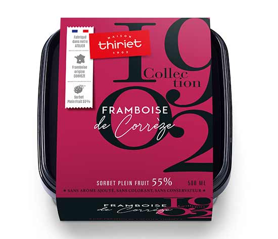 Sorbet Plein Fruit Framboise de Corrèze Collection 1902