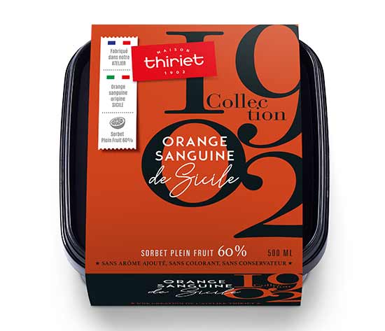 Sorbet Plein Fruit Orange sanguine de Sicile Collection 1902