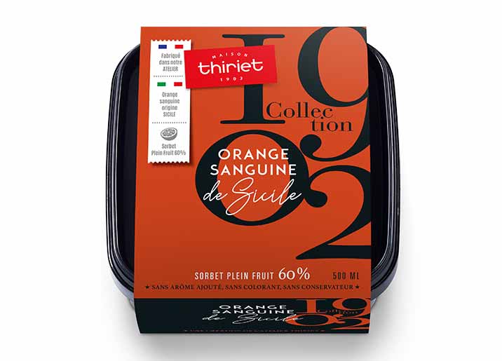 Sorbet Plein Fruit Orange sanguine de Sicile Collection 1902