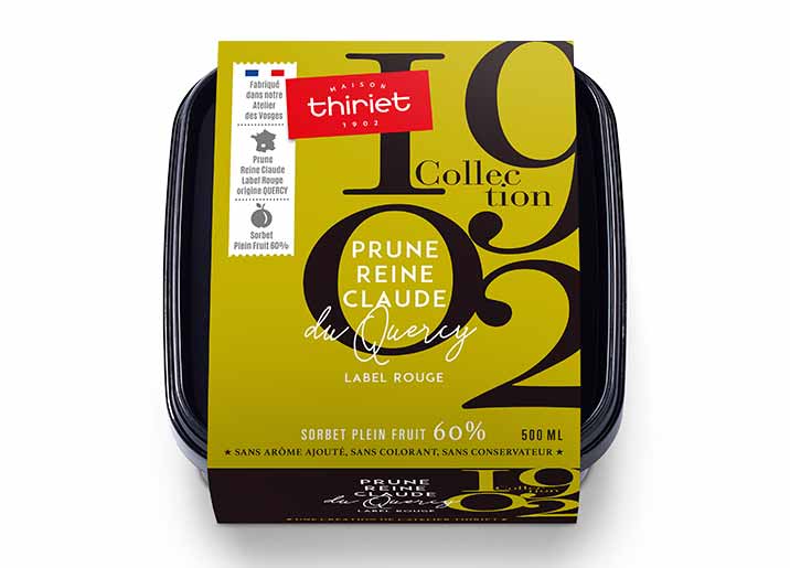 Sorbet Prune Reine Claude du Quercy Label Rouge