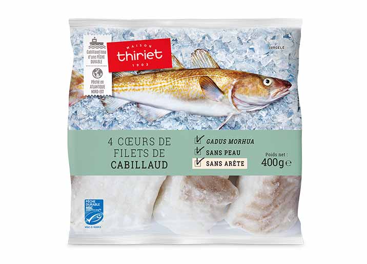 4 Coeurs de filets de cabillaud