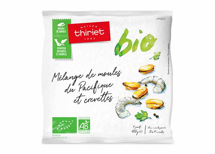 Mélange de Moules du Pacifique et Crevettes biologiques