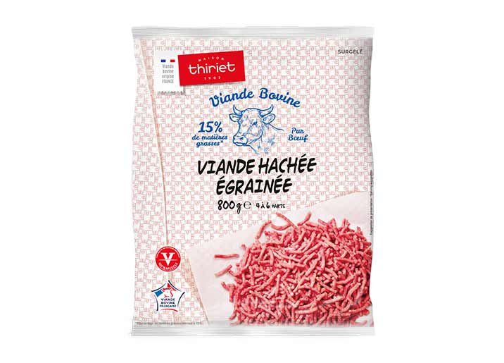 Viande hachée égrainée pur bœuf 15% M.G.