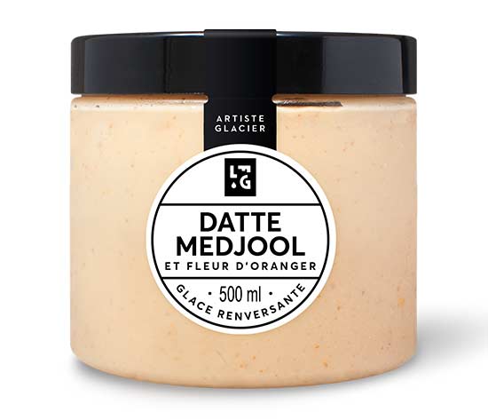 Crème glacée Datte Medjool et fleur d'oranger