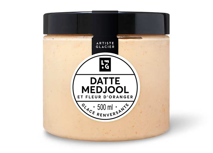 Crème glacée Datte Medjool et fleur d'oranger