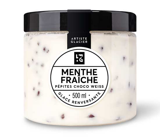 Crème glacée Menthe fraîche et pépites de chocolat Weiss