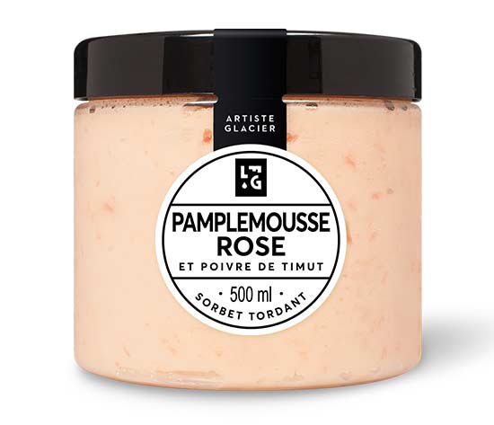 Sorbet Plein Fruit Pamplemousse rose et poivre de Timut
