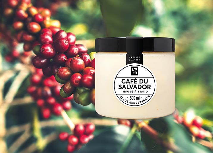 Crème glacée Café du Salvador infusé à froid