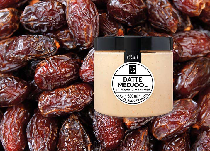 Crème glacée Datte Medjool et fleur d'oranger
