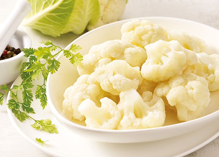 Choux-fleurs en fleurettes biologiques