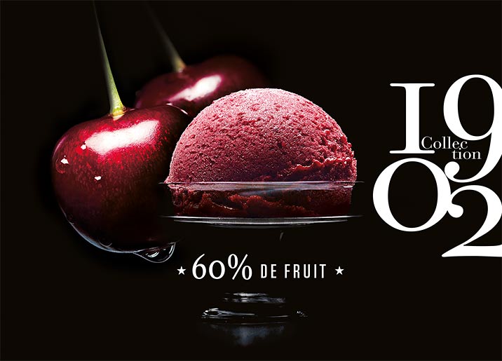 Sorbet Plein Fruit Cerise noire du Gard Collection 1902