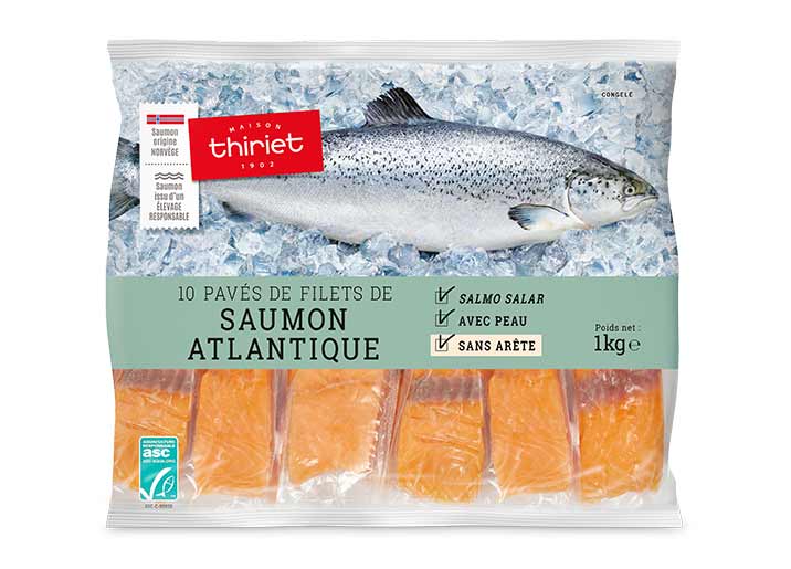 10 Pavés de saumon Atlantique avec peau