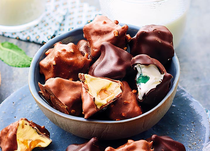12 Rochers glacés vanille/caramel
