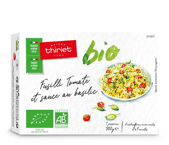 Fusilli tomate et sauce au basilic biologiques