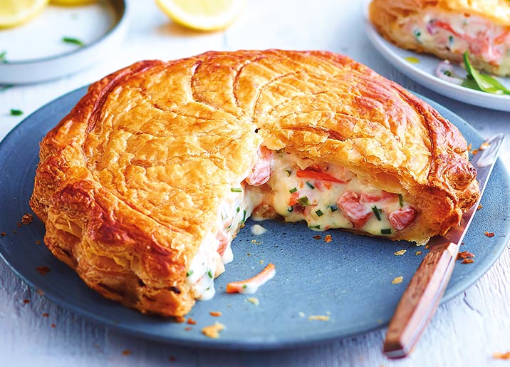 Tourte saumon/petits légumes