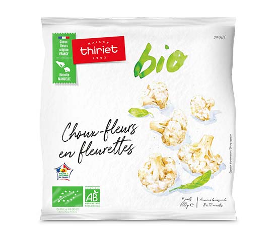 Choux-fleurs en fleurettes biologiques