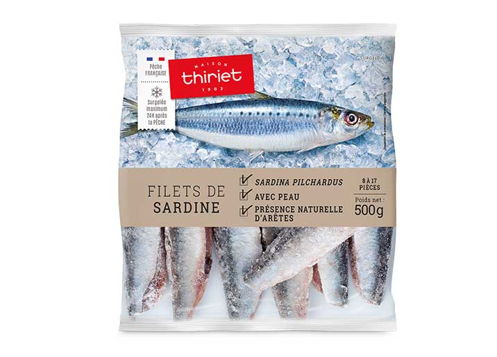Filets de sardine avec peau