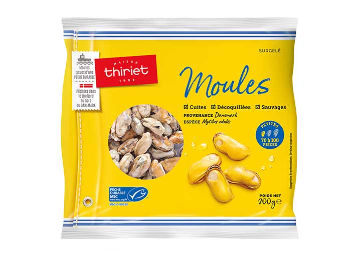 Moules cuites décoquillées