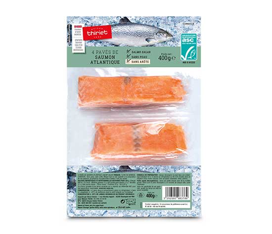 4 Pavés de saumon Atlantique sans peau